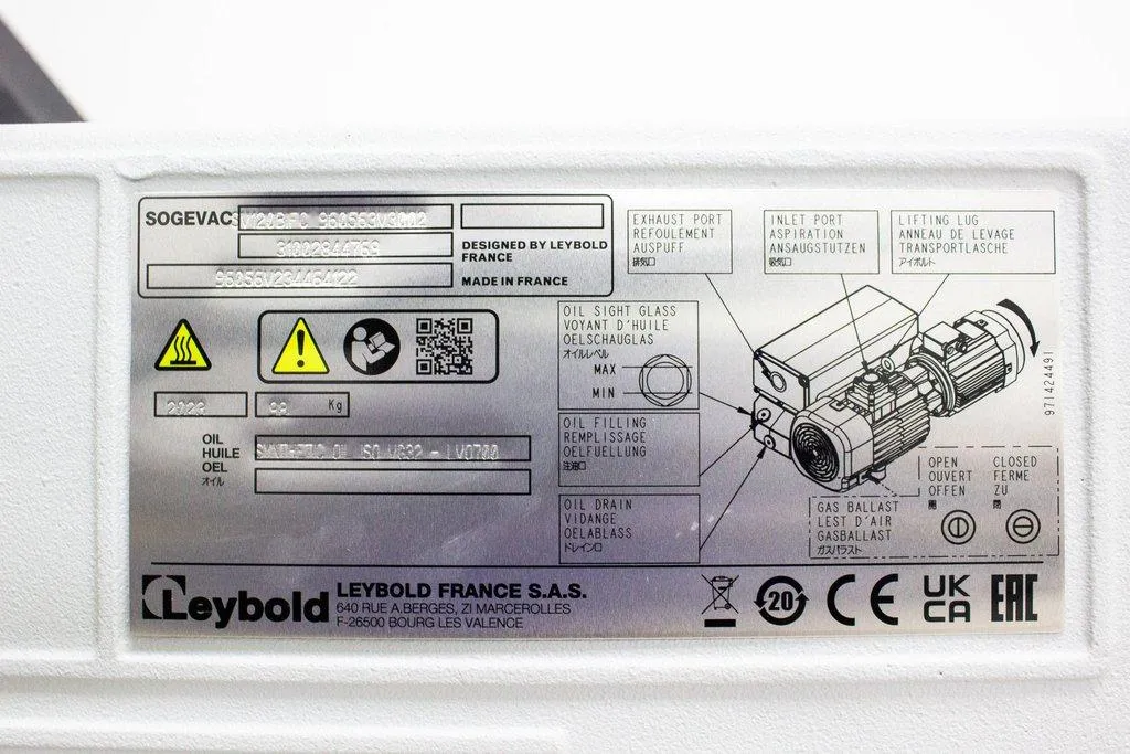 Leybold Sogevac SV 120 BIFC Vacuum Pump - 50Hz/60Hz