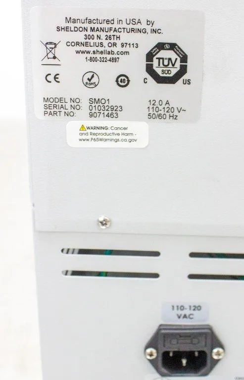 Sheldon Shel Lab Model SMO1 Forced Air Oven