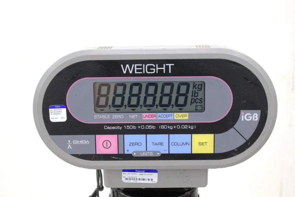 ISHIDA iGB-150 Bench Scale, VG Condition, 100% Parts and Labor Warranty