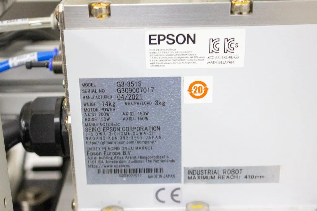 Epson G3-351S SCARA Robot on Custom Cart