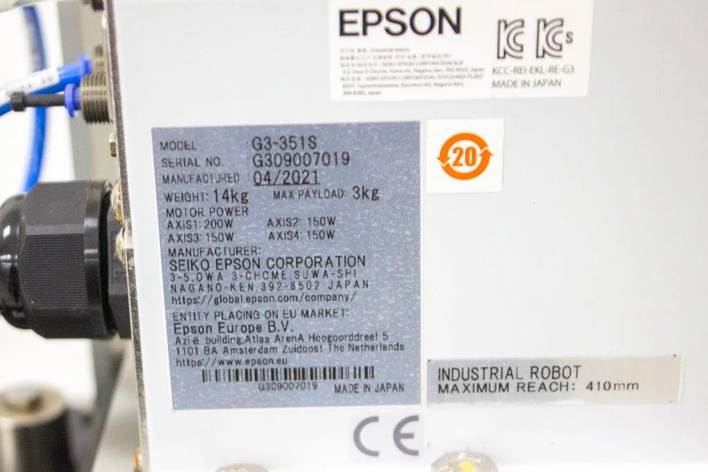 Epson G3-351S Scara Robot on Custom Cart - Used Lab Equipment