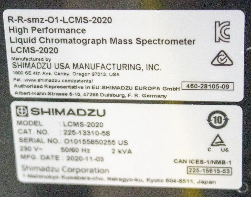 Shimadzu Nexera-i, LC-2040C 3D Plus with LCMS-2020 Liquid Chromatograph Mass Spectrometer System