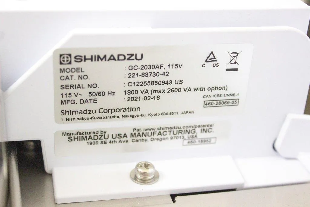 Shimadzu Nexis GC-2030 Gas Chromatograph with HS-20 Headspace Sampler