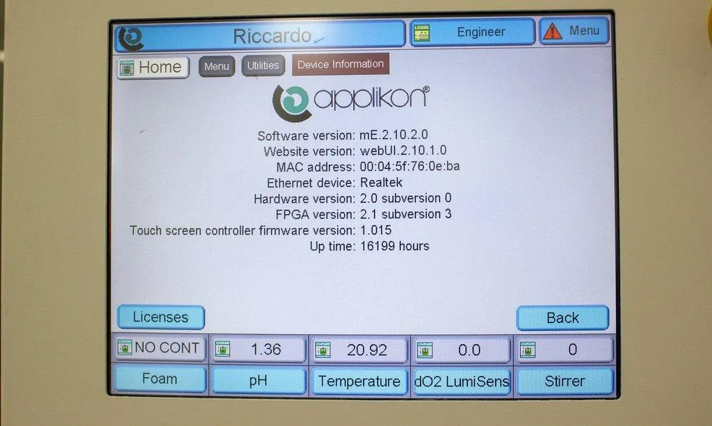 Applikon ez2-Control Bioreactor System with A10 Chiller, Stirrer, and Heating Blanket