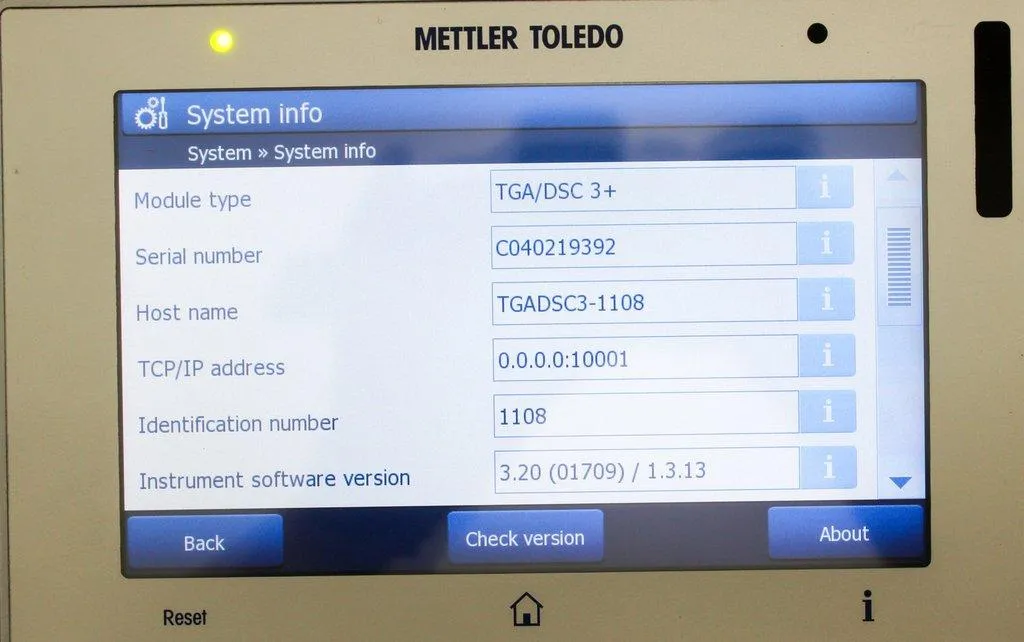 Mettler Toledo TGA/DSC 3+ Stare System Thermal Analysis System with Star e Software and Marble Slabs