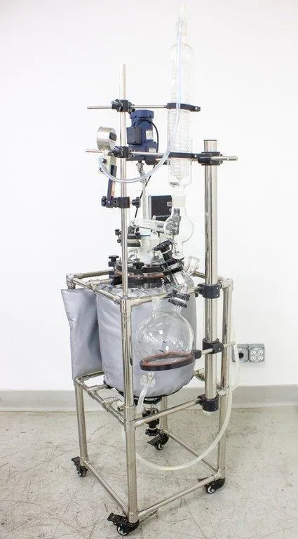 20L Jacketed Glass Reaction Vessel with Stirrer