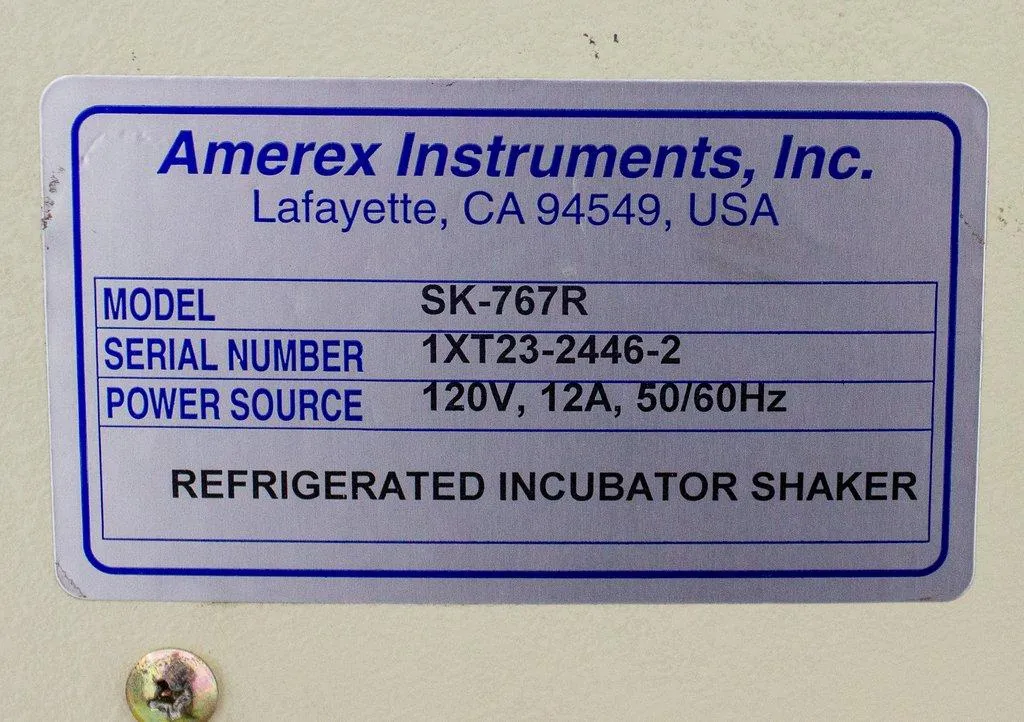 Amerex Instruments SK-767R Incubator Shaker