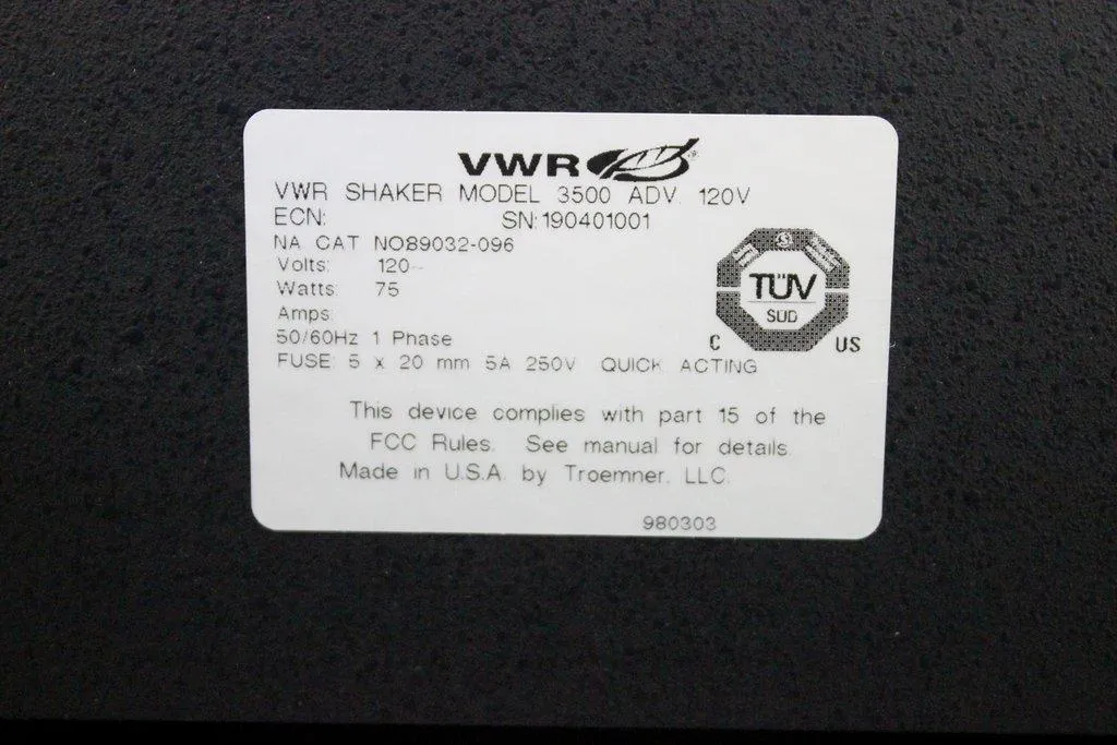 VWR NO89032-096 Shaker 3500