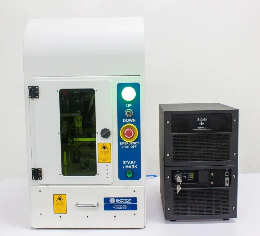 Keyence/Exatron MD-V9920FA Laser Marker with Exatron Laser Enclosure + Lab Table