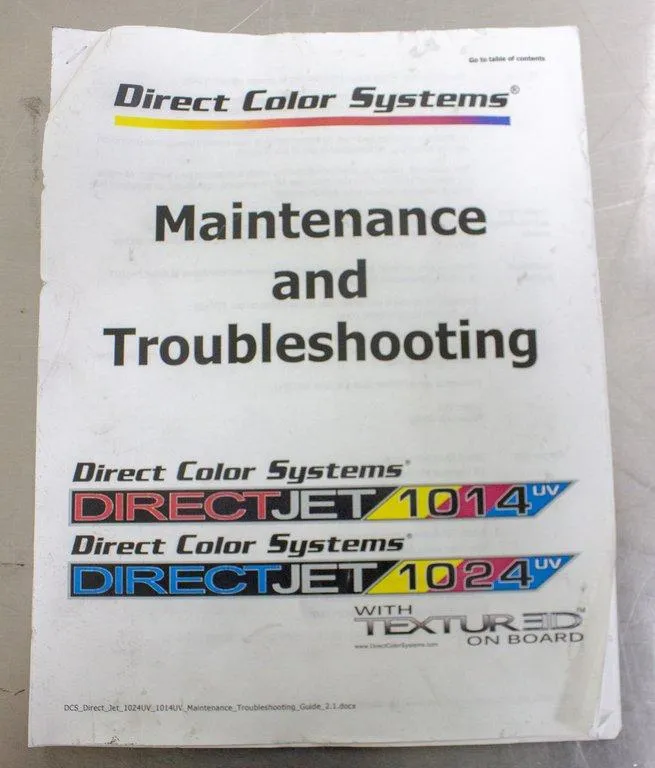 Direct Color Systems 1024UVHS Direct Jet UV Printer