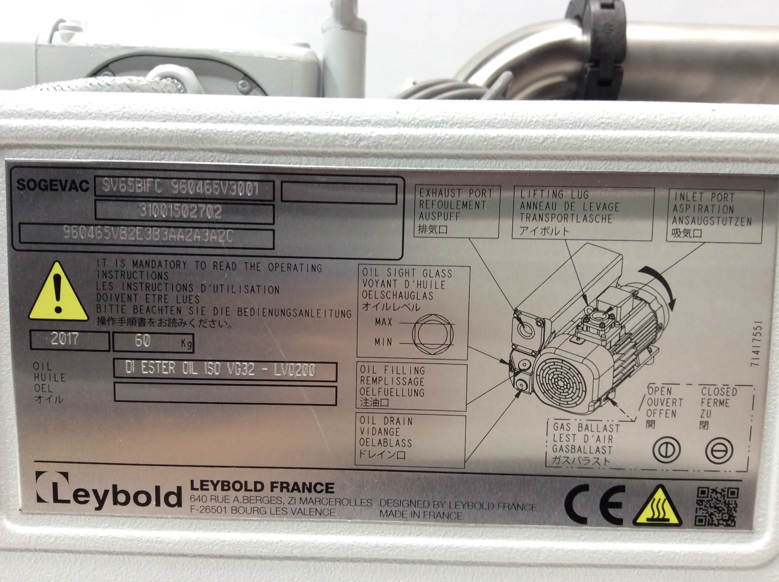 Sogevac SV65 BI FC Vacuum Pump