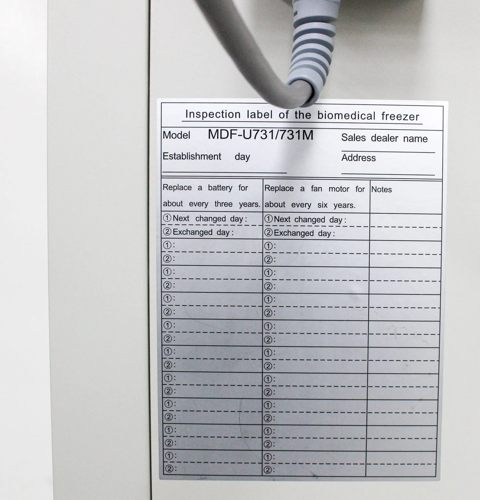 Panasonic Upright -30C, Biomedical Freezer Model MDF-U731M