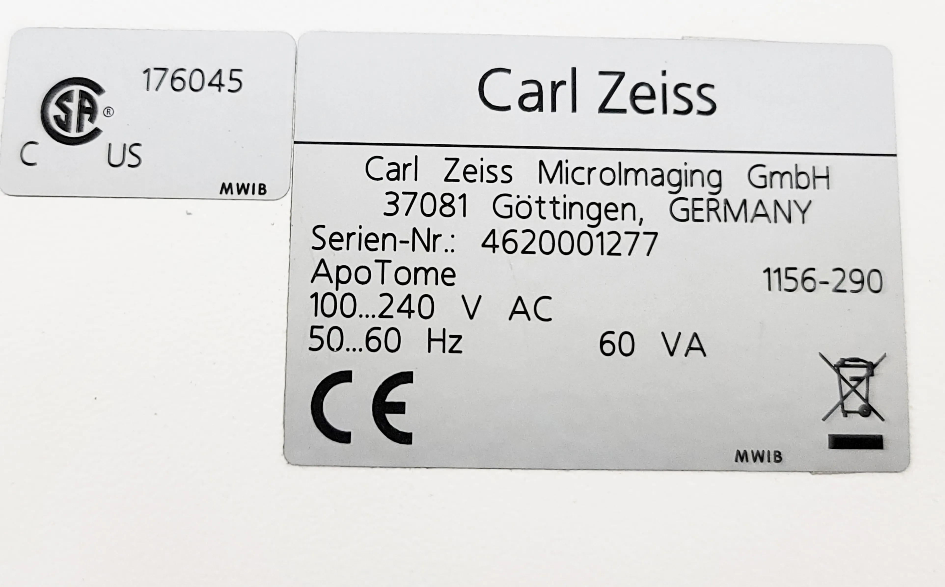 Carl Zeiss ApoTome Slider Structured Illumination for Reflected Light Fluorescence