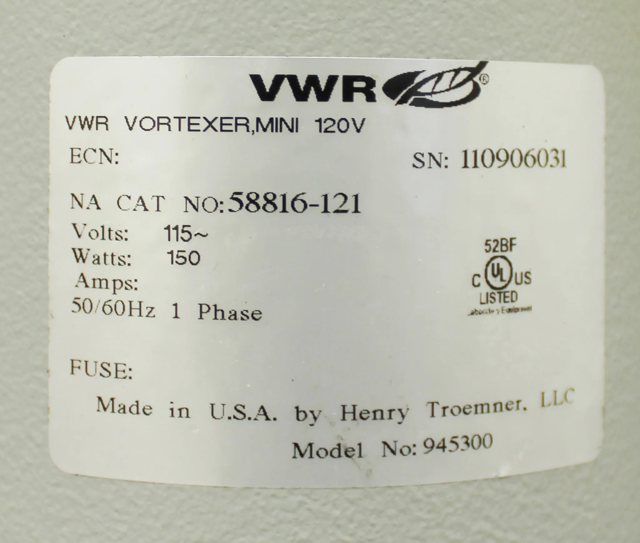 VWR Lab Mini Vortexer 58816-121