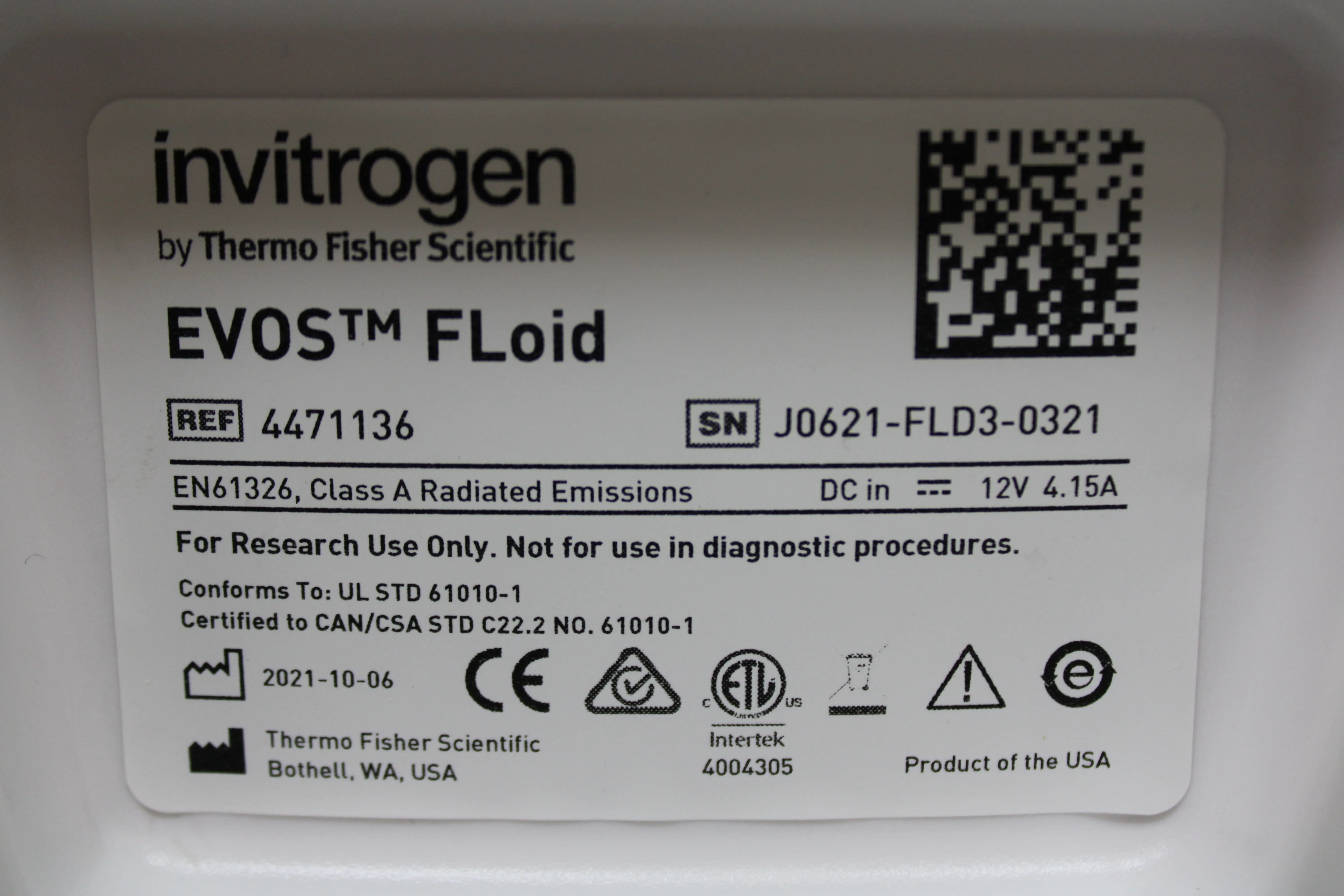 Invitrogen EFLoid Cell Imaging Station EVOS FLoid - Used Lab Equipment