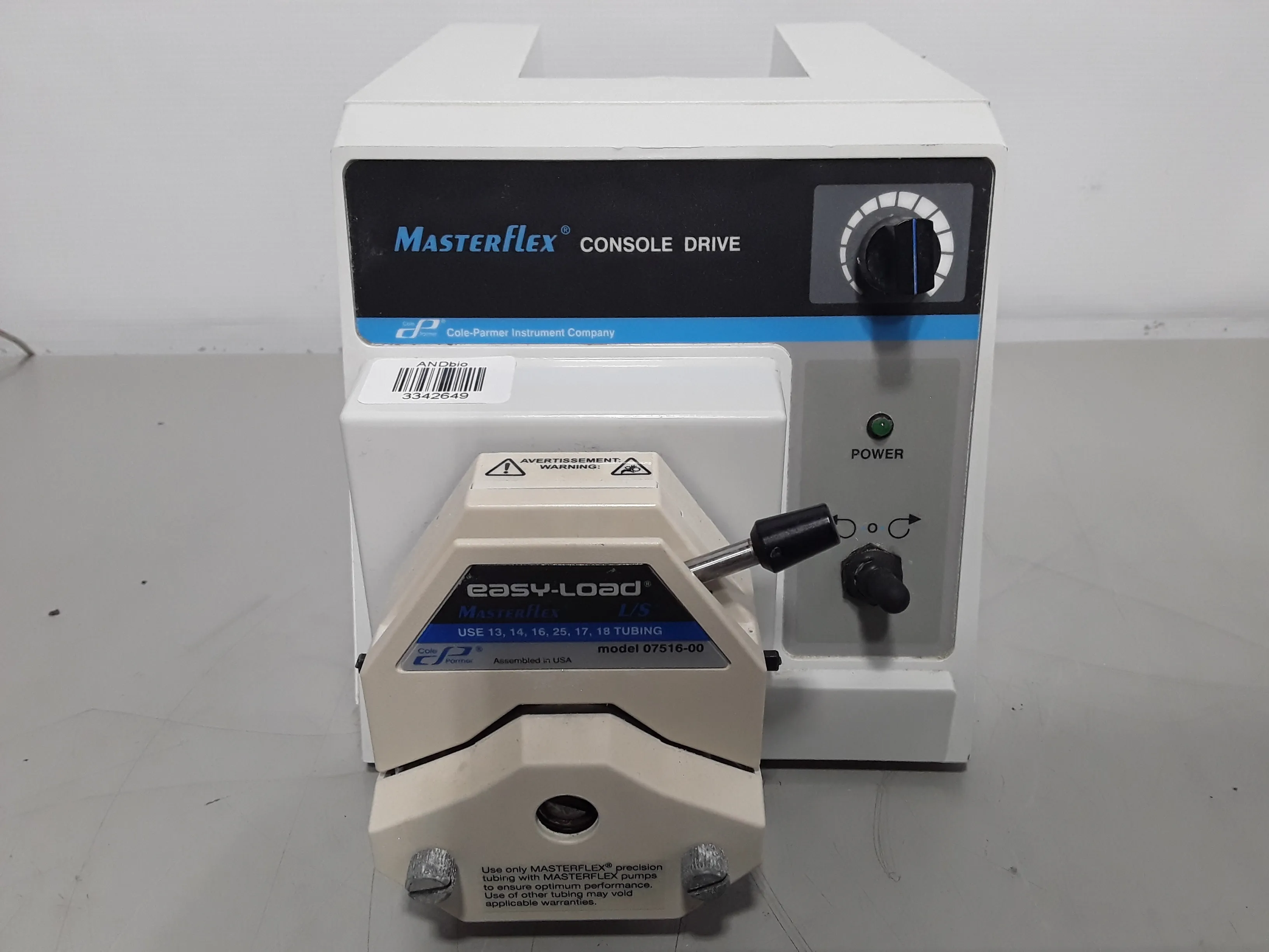 Cole Parmer MasterFlex Console Drive Easy-Load 07516-00 Peristaltic Pump