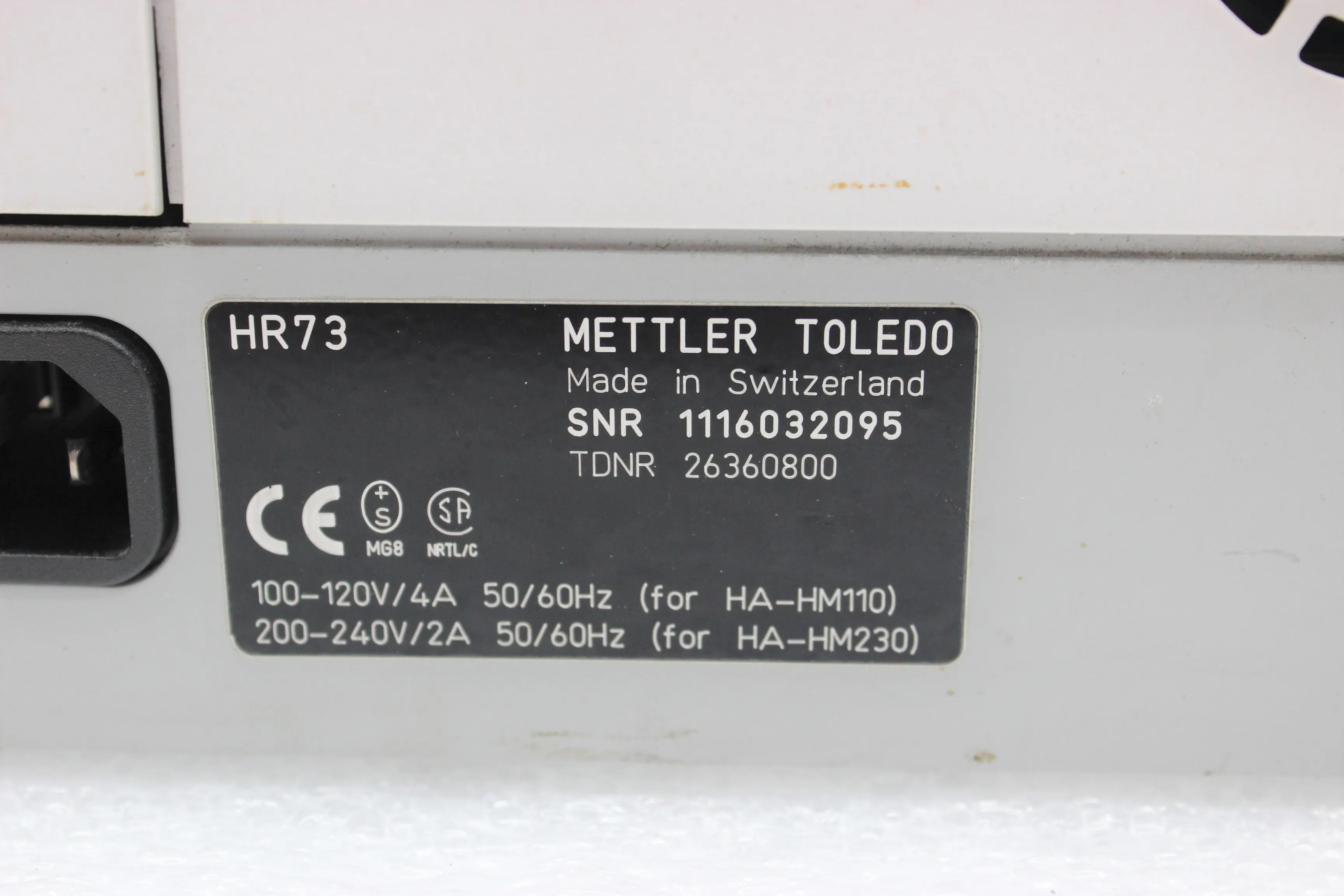 Mettler-Toledo HR73 Halogen Moisture Analyzer