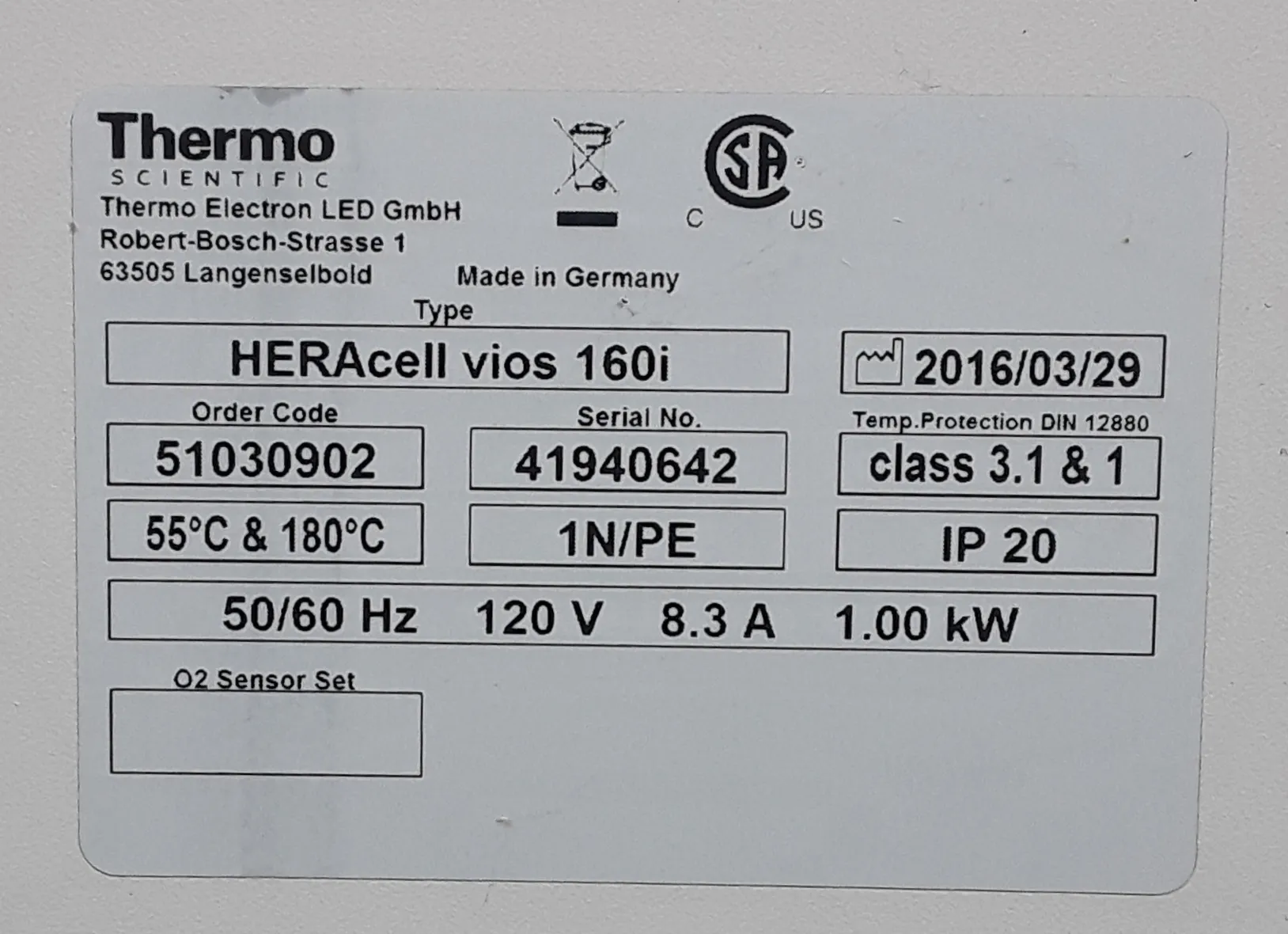 Thermo Fisher 51030902 CO2 Incubator