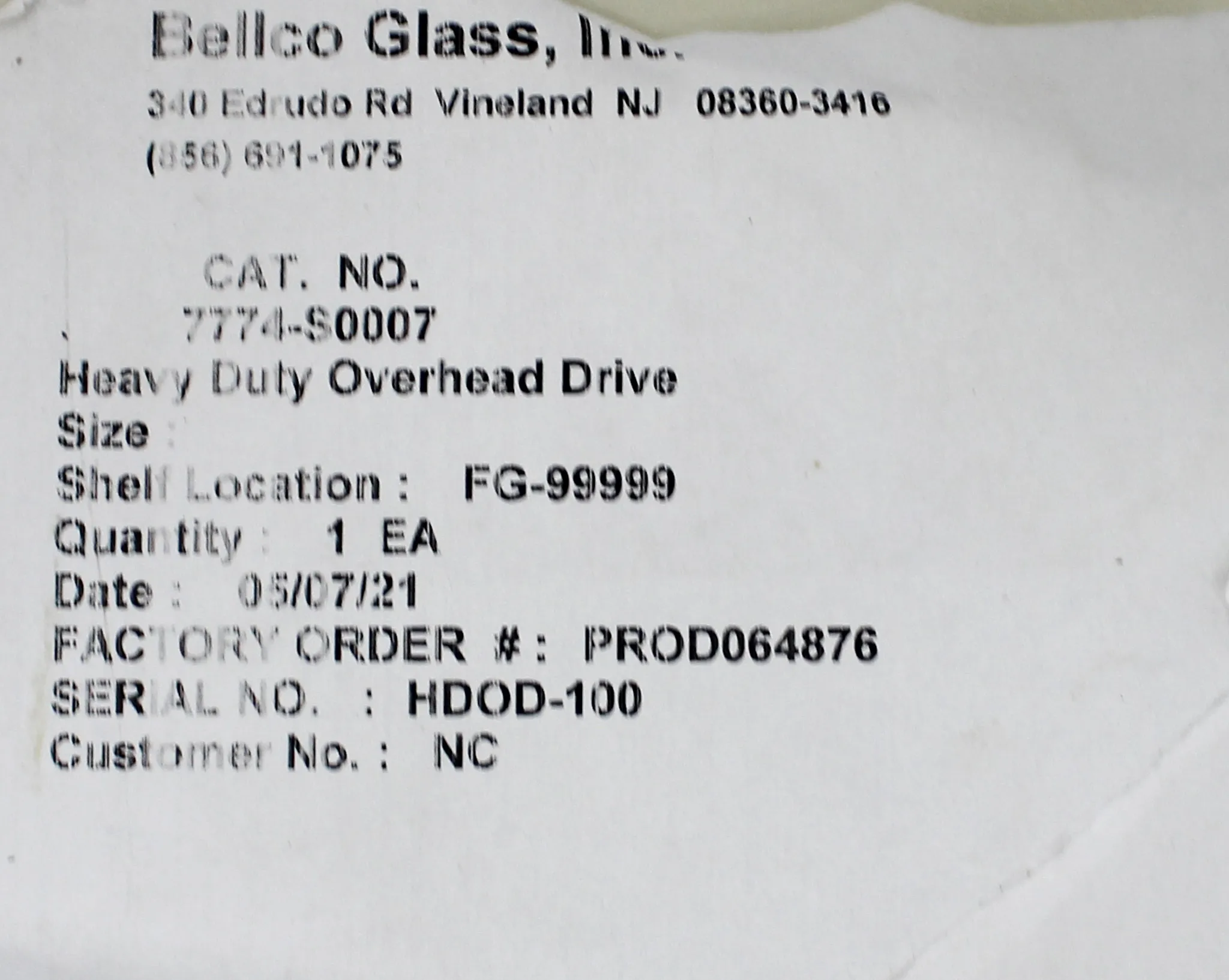 BELLCO Glass BLHM5100KC-GFS and Heavy Duty Overhead Drive 7774-S0007 Overhead Stirrer Homogenizer / Stirrer