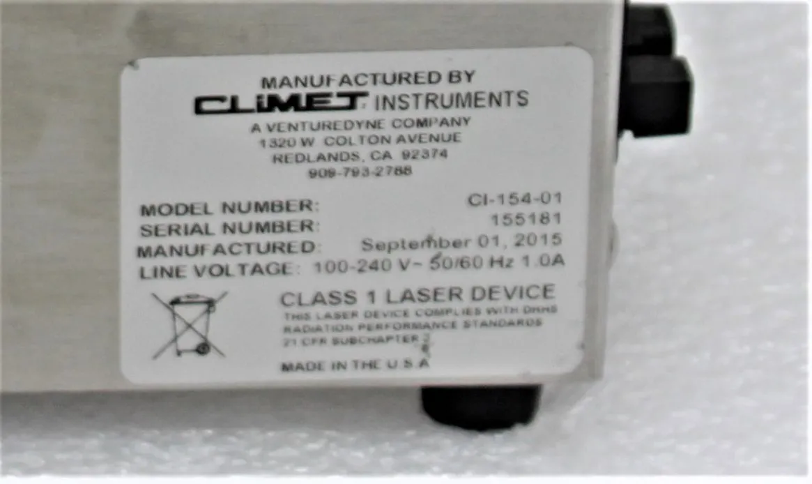 Climet CI-154-01 Pharmaceutical Grade Particle Size Analyzer