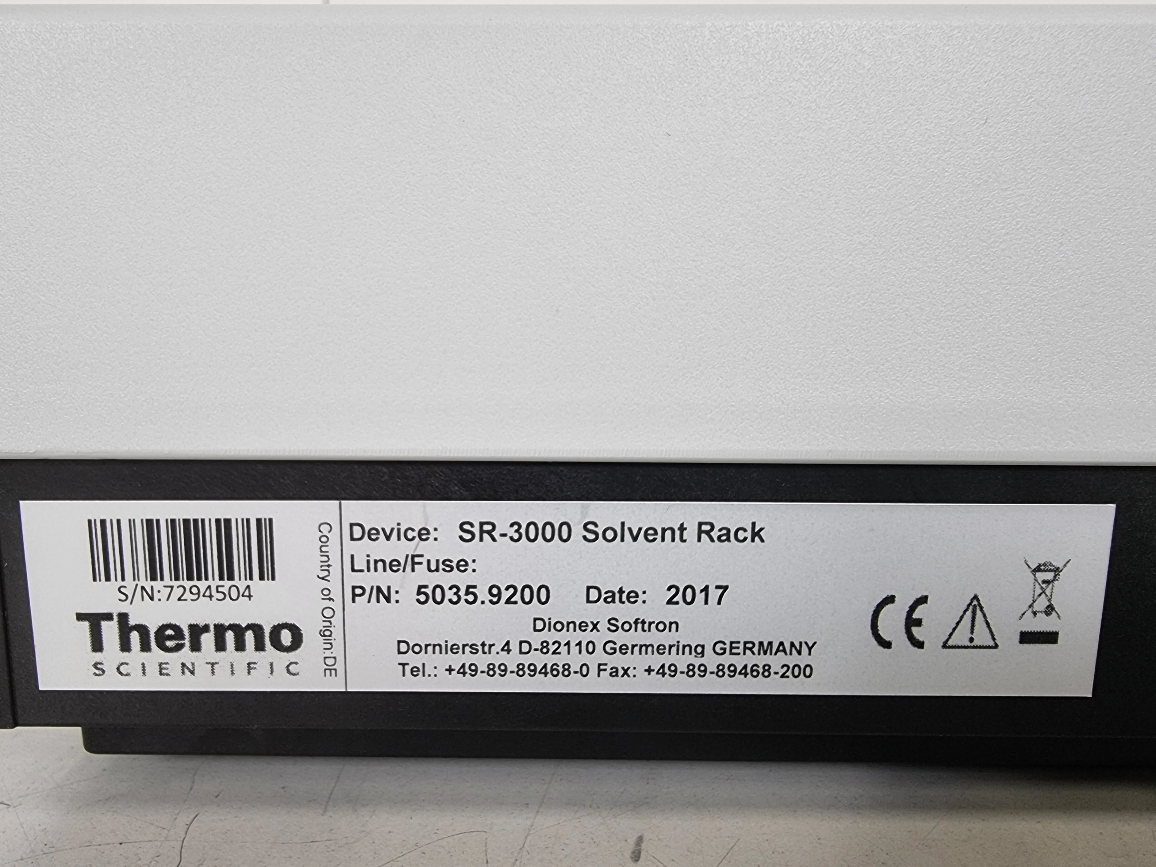 Thermo Scientific UltiMate SR-3000 Solvent Rack without Degassers