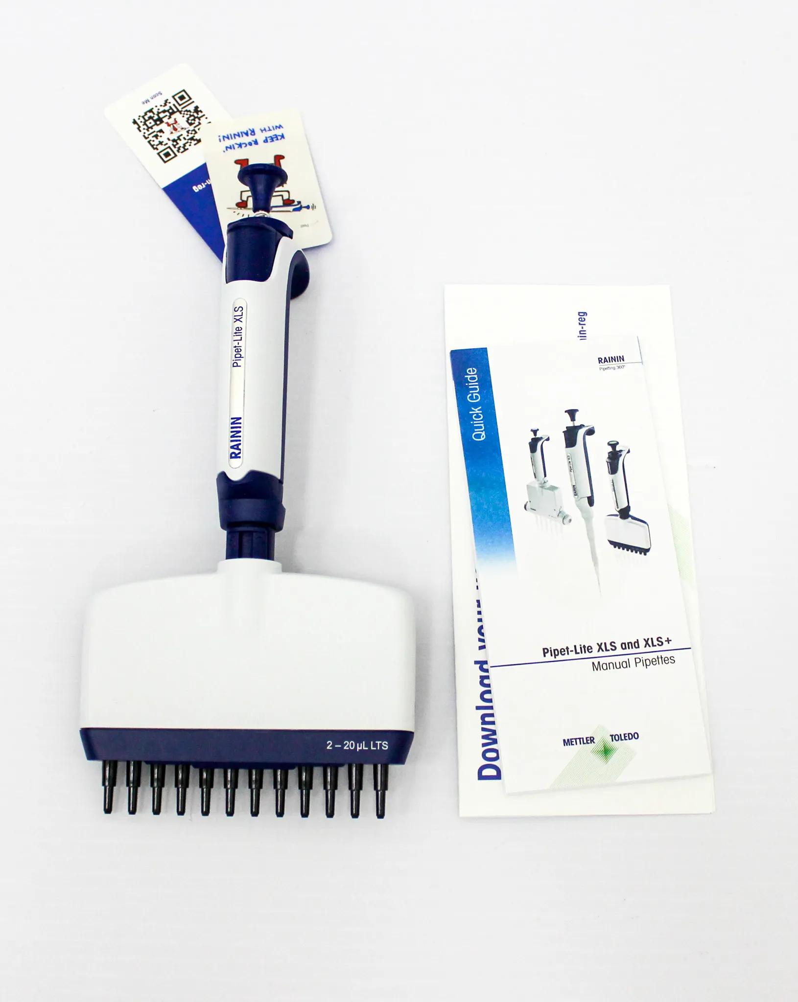 RAININ Pipet Lite XLS+ 2-20uL Manual Multi-Channel Pipette L12-20XLS+ Cat: L12-20XLS+