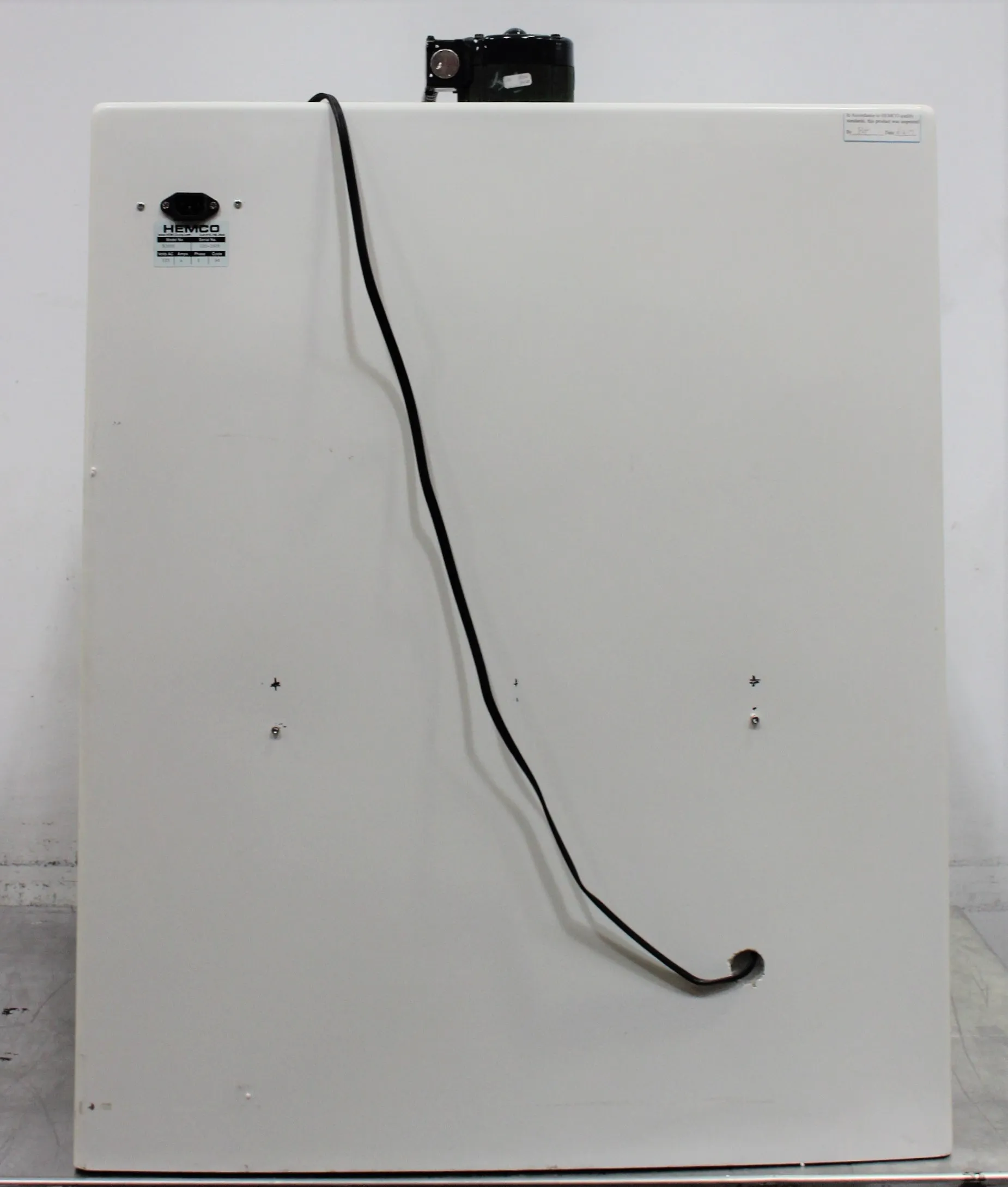 Hemco 93005 Fume Hood with Integral Exhaust Blower and Carbon Filter, Used