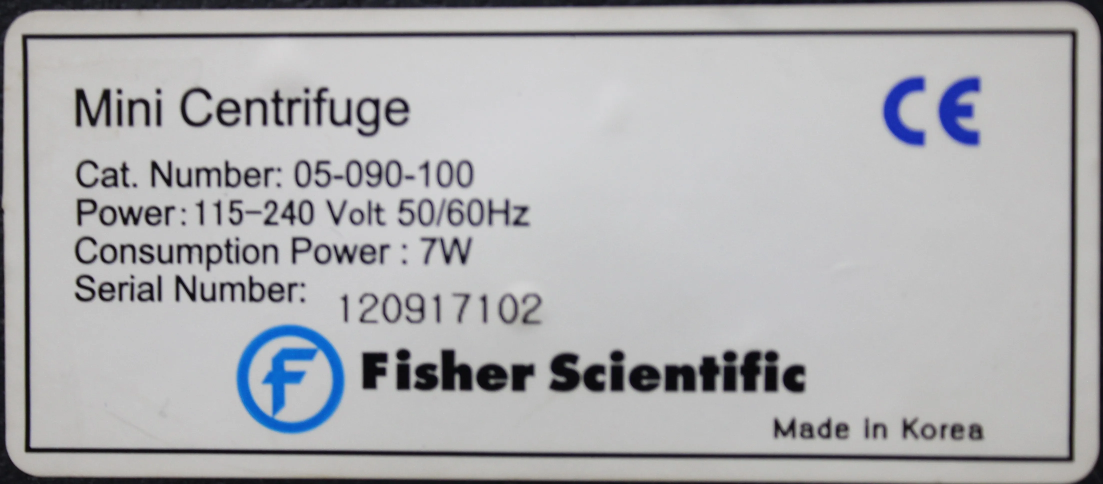 Fisher Scientific Mini Centrifuge 05-090-100