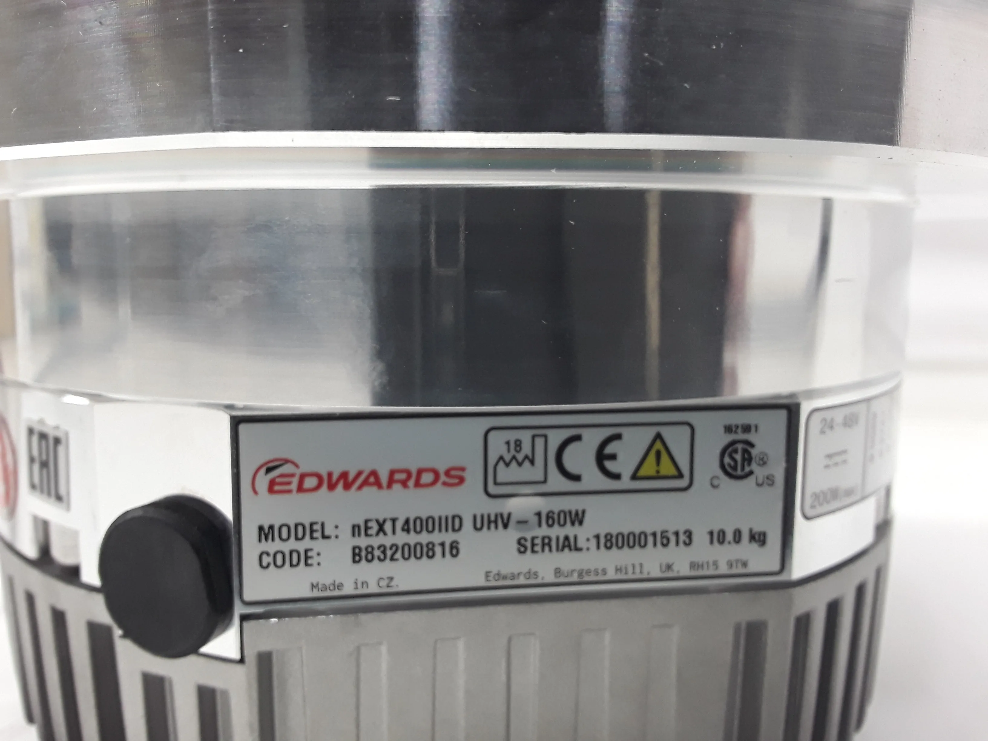 Edwards nEXT400IID Turbomolecular Pump for Mass Spectrometry and Electron Microscopy