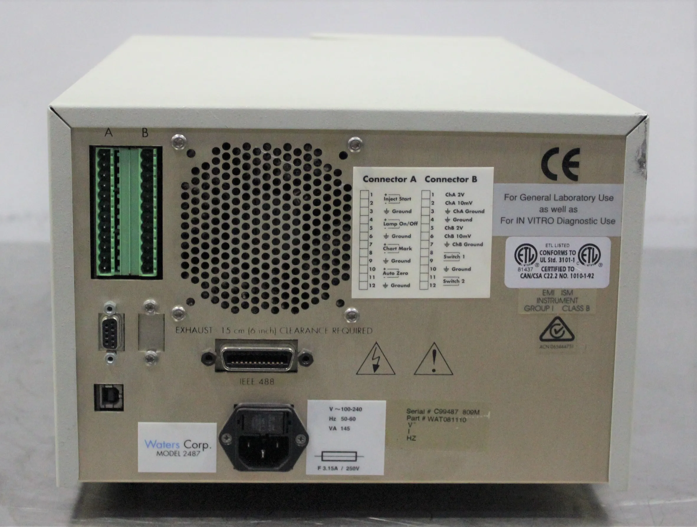 Waters 2487 (DAD) HPLC Detector - Waters 2487, Class 2, Used