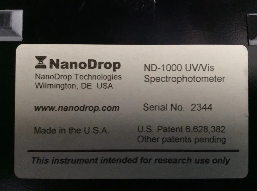 NanoDrop ND-1000 UV/Vis Spectrophotometer