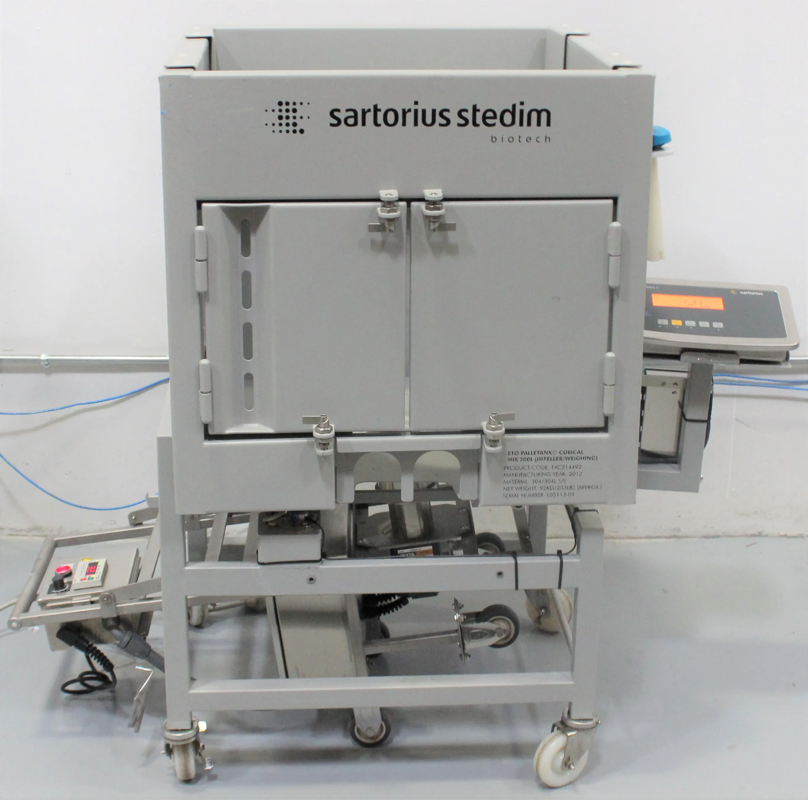 Sartorius 200L ETO Palletank Cubical and Magnetic Mixer