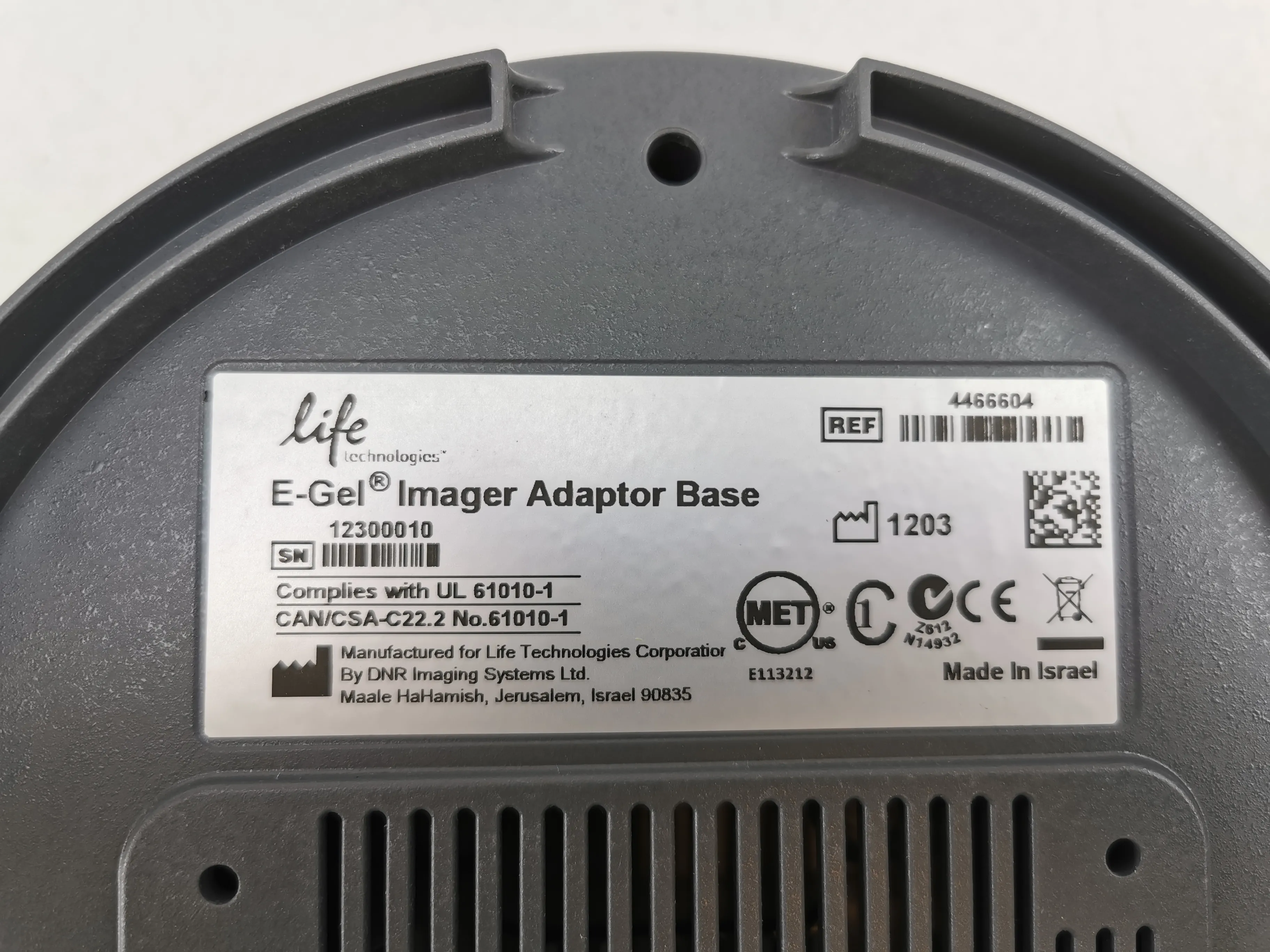 Life Technologies E-Gel Imager Adaptor Base