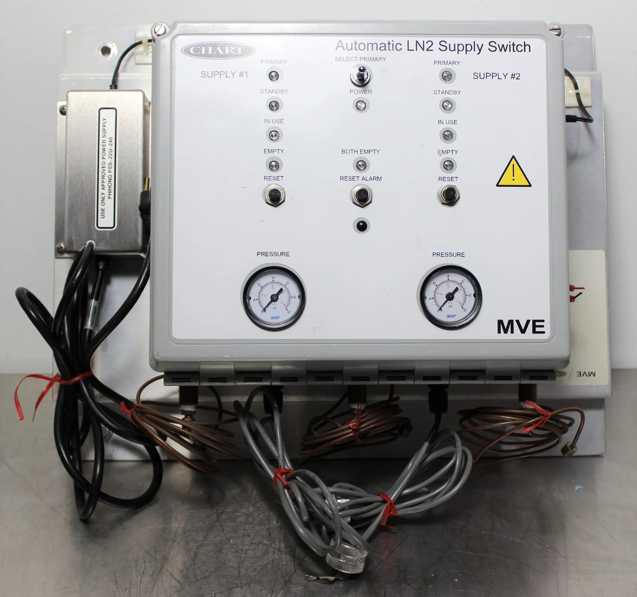 Chart Industries MVE Automatic LN2 Supply Switch 1/2 inch Valves