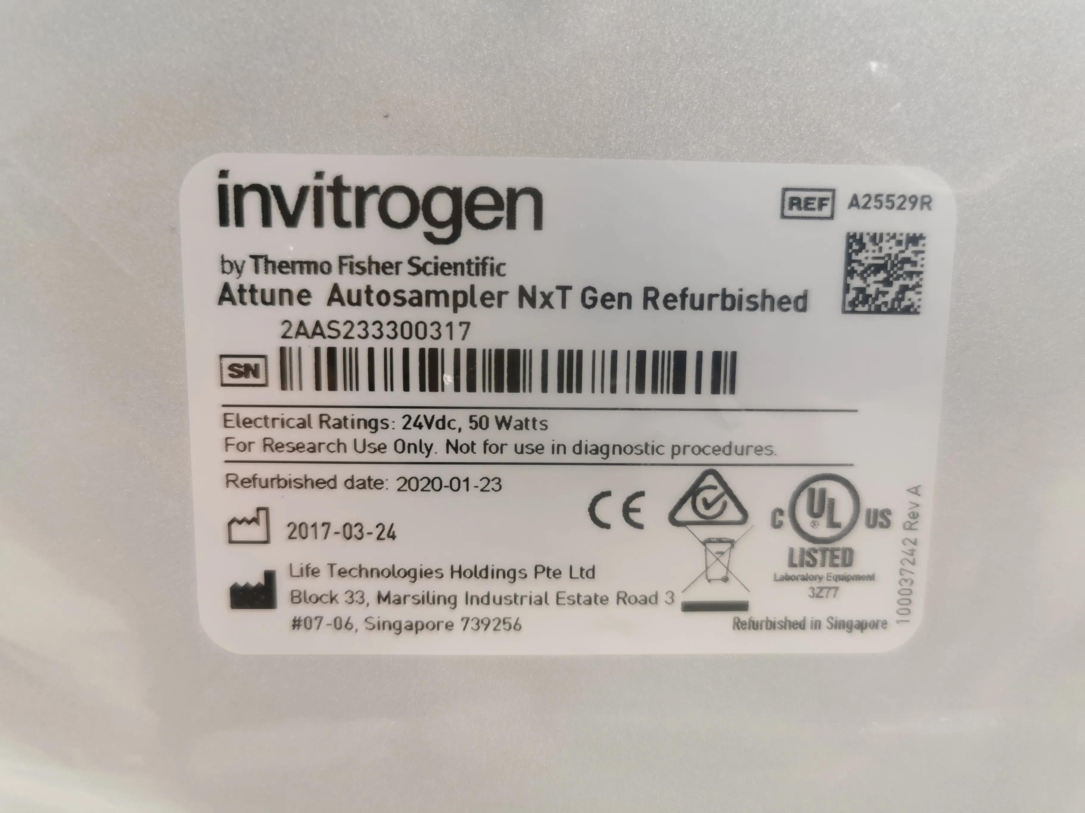 Invitrogen Attune NxT Gen Autosampler #A25529R