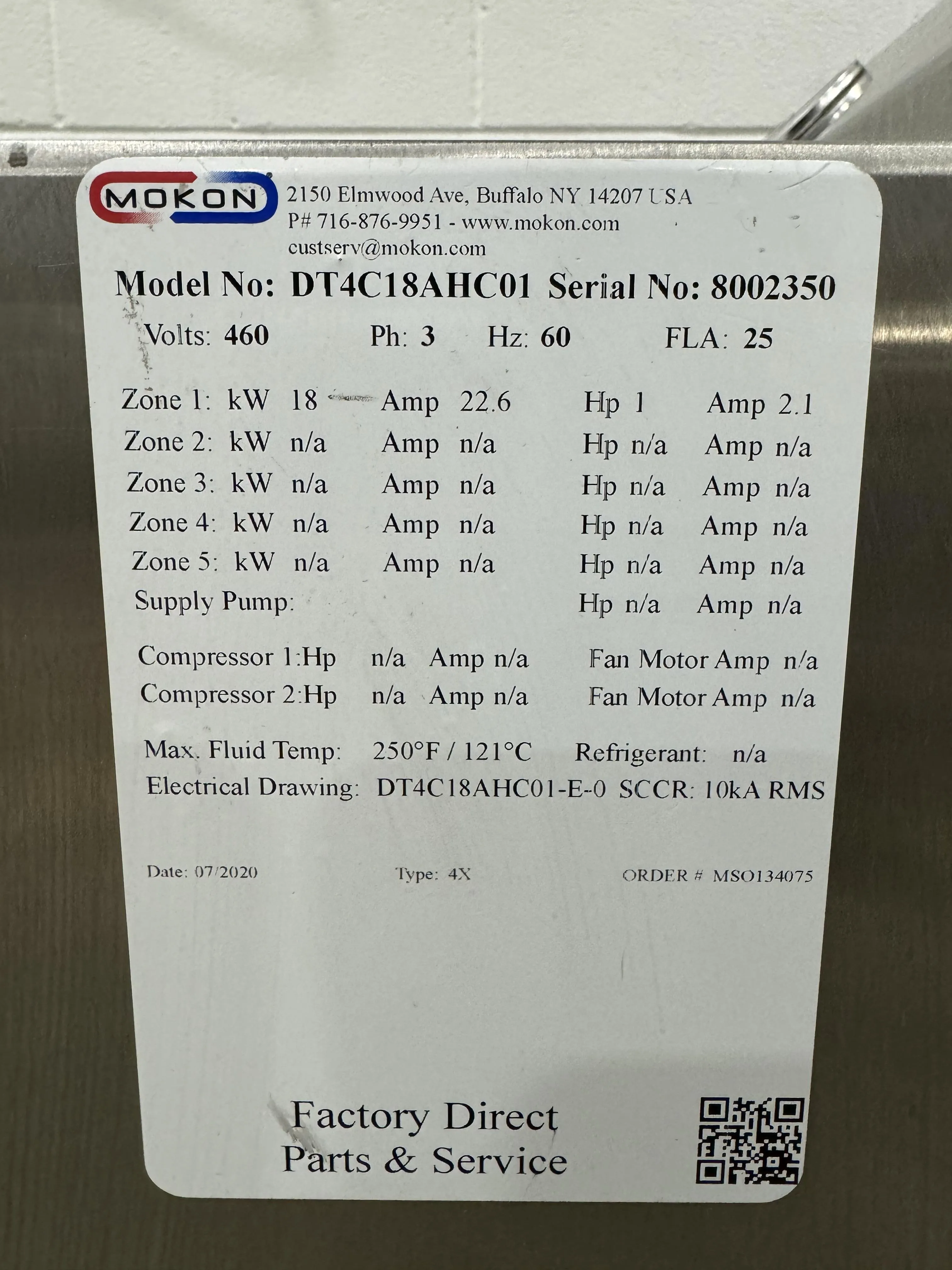 Mokon DT4C18AHC Circulating Water Temperature Control System