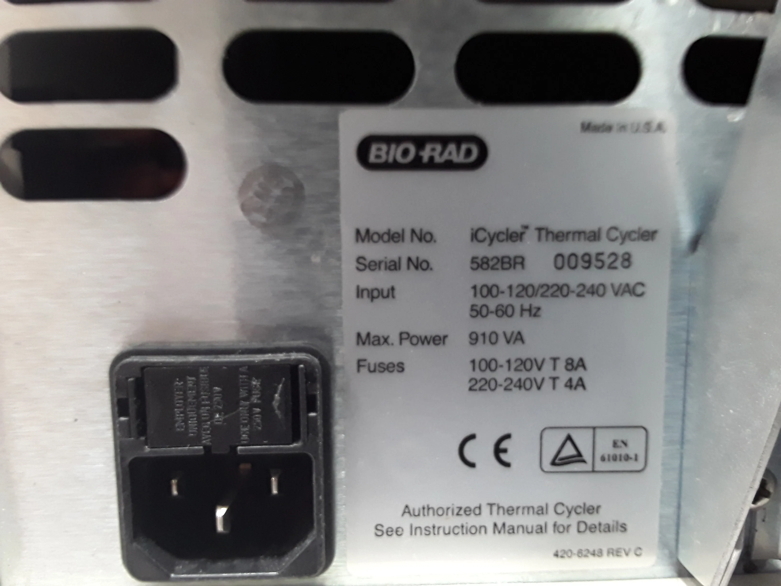 BIO-RAD MyiQ Single Color Real-Time PCR Detection System