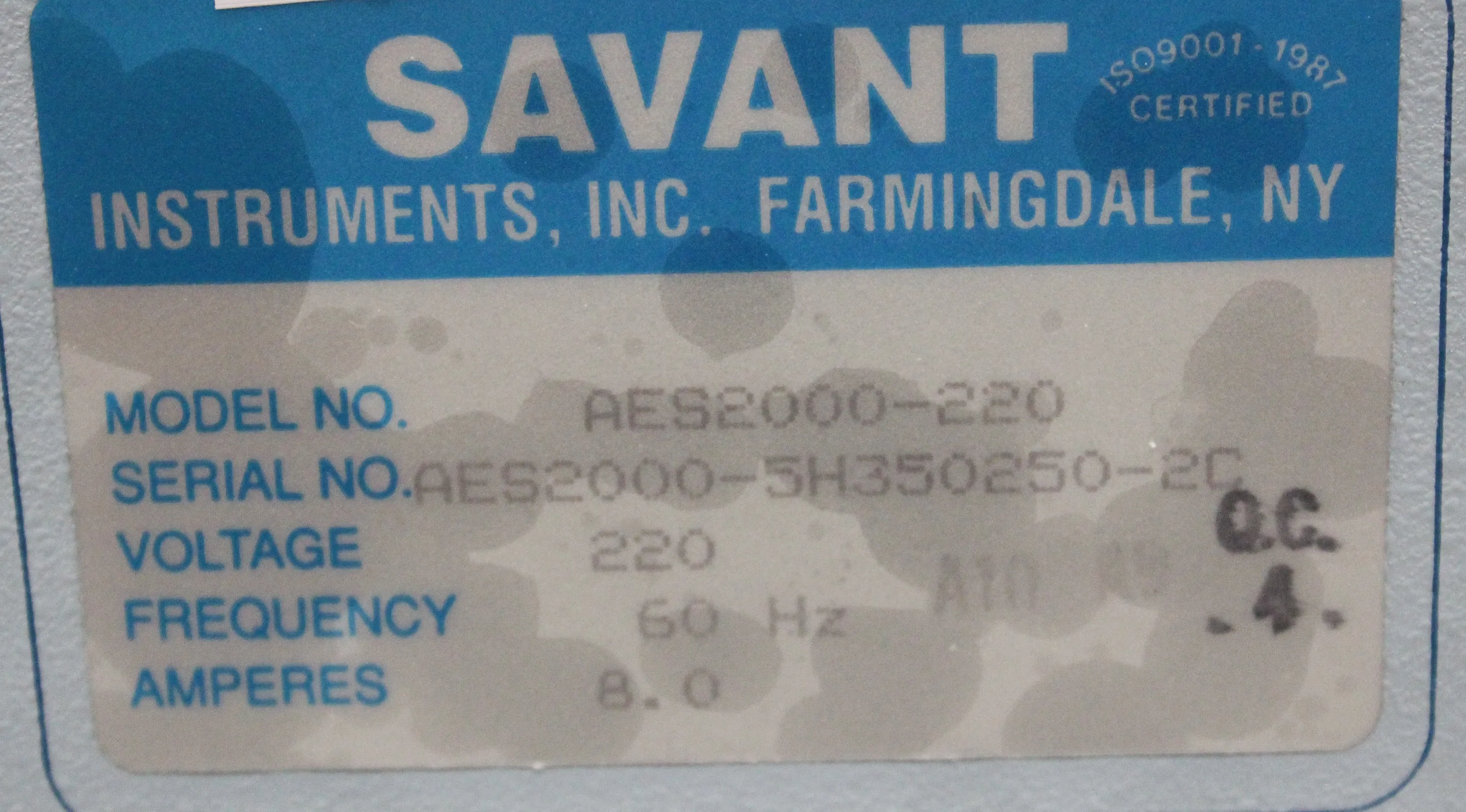 Savant AES2000-220 Speed Vac with Vapornet - Used Laboratory Equipment