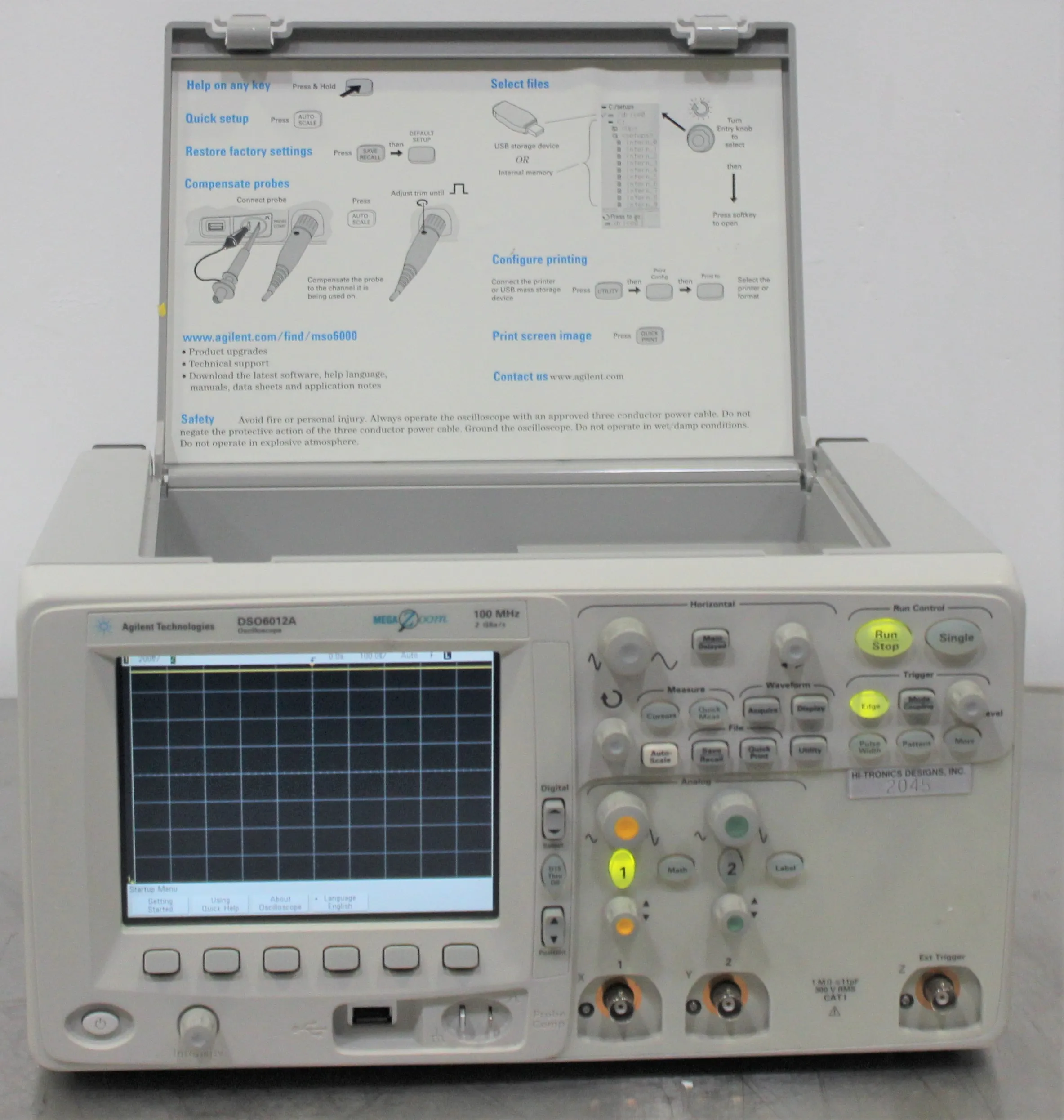 Agilent DSO6012A Oscilloscope 100MHz 2-Channel Used Lab Equipment