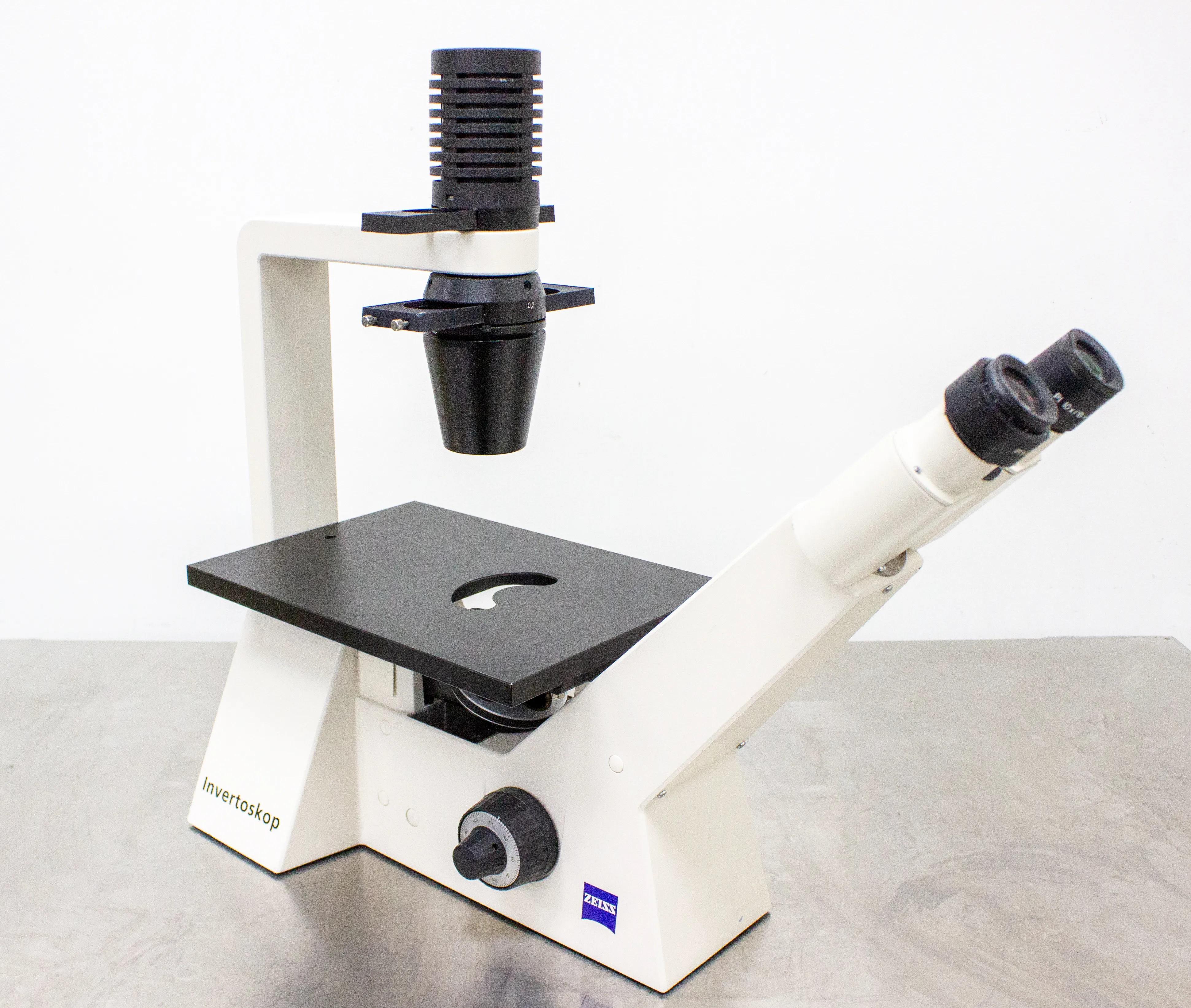 Carl Zeiss Invertoskop Inverted Phase Contrast Microscope 451201