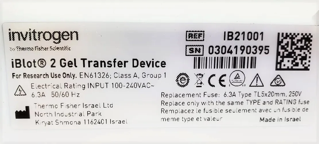 Invitrogen iBlot 2 Gel Transfer Device IB21001