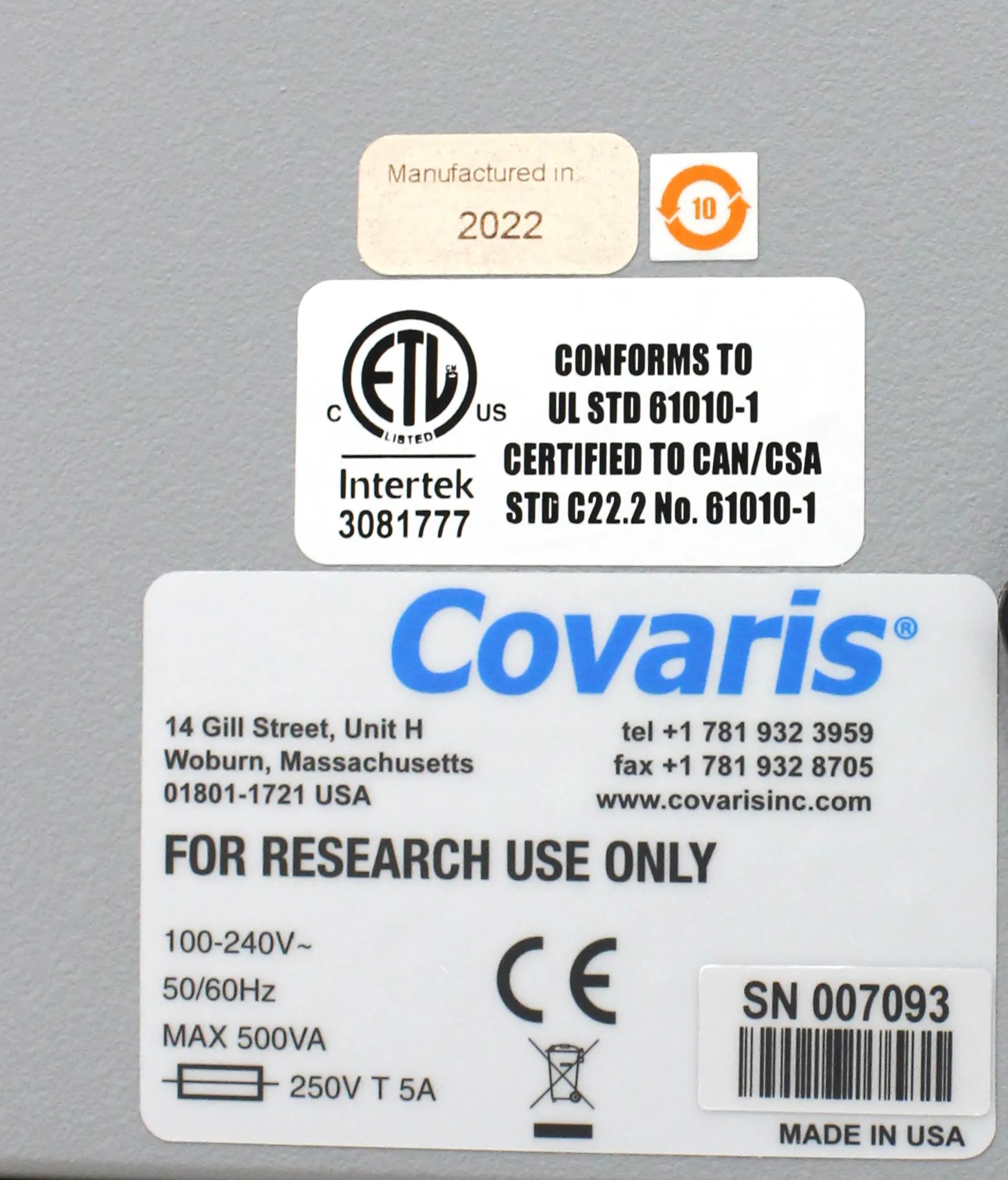 Covaris Focused Ultrasonicator System LE220-Plus, Used Lab Equipment with 30-Day Warranty