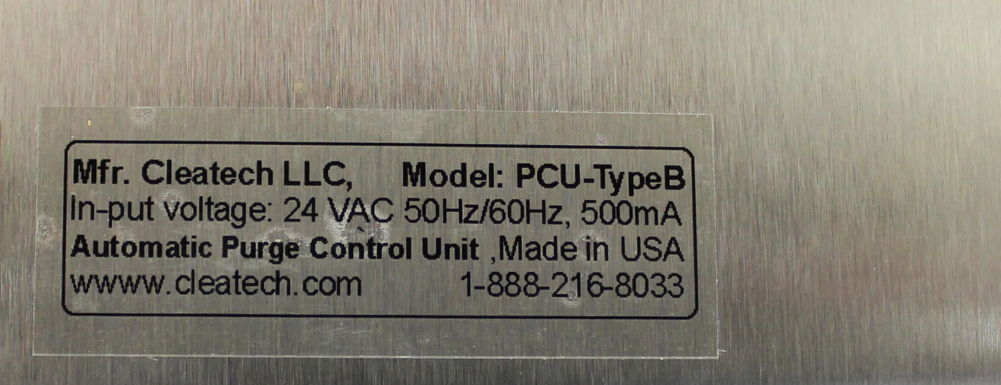 Cleatech Automatic Purge Control Unit PCU-typeB