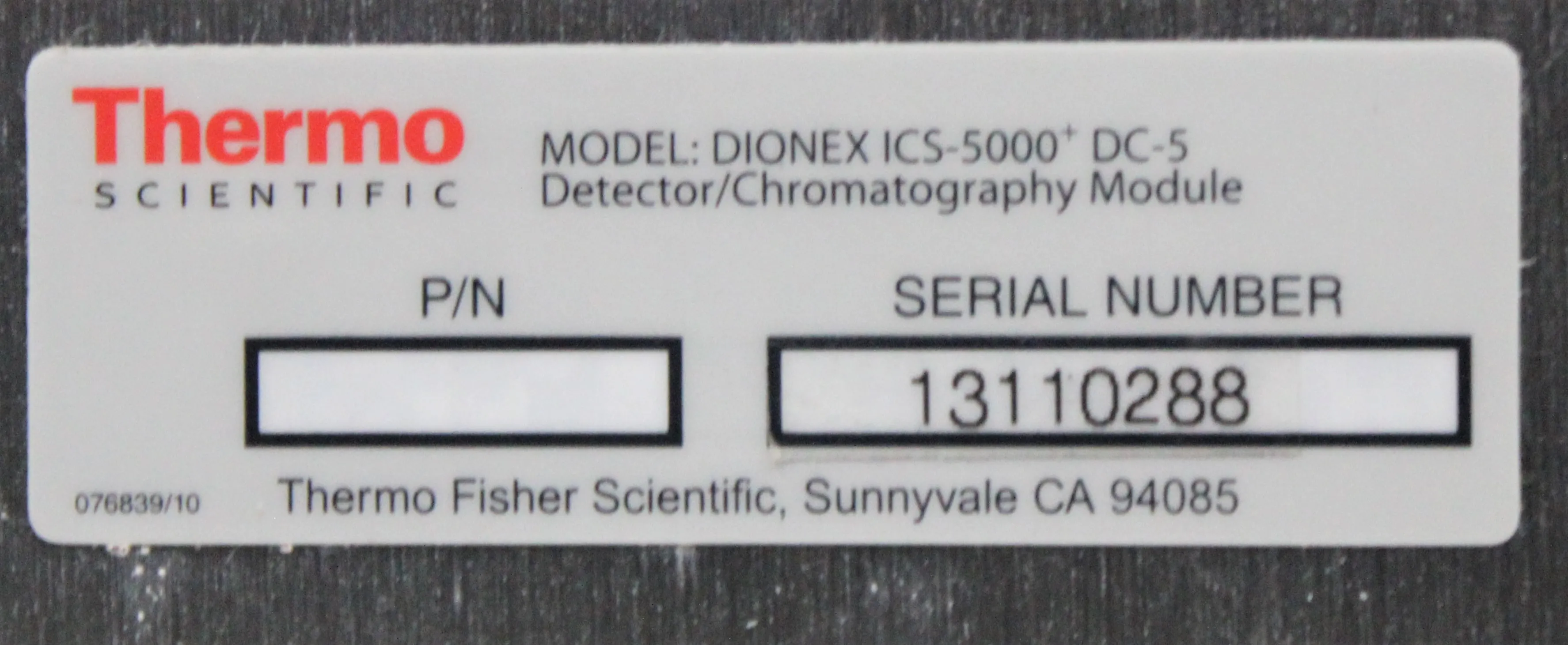 Thermo Scientific Dionex ICS-5000+DC-5Detector/Chromatography Compartment