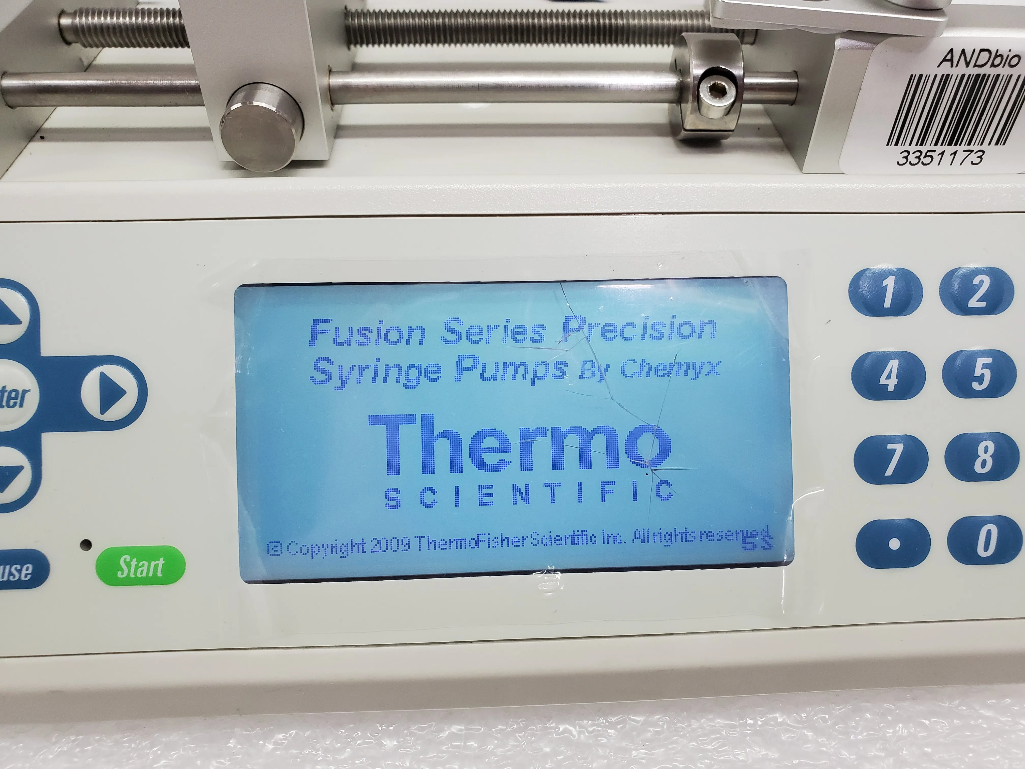 Chemyx Fusion 100T Syringe Pump - Used, 240V, 50Hz/60Hz