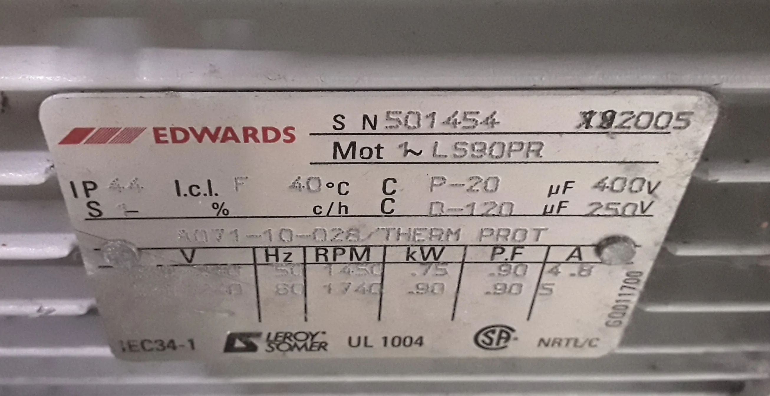 Edwards E2M28 Rotary Vane Vacuum Pump with 30-Day Warranty