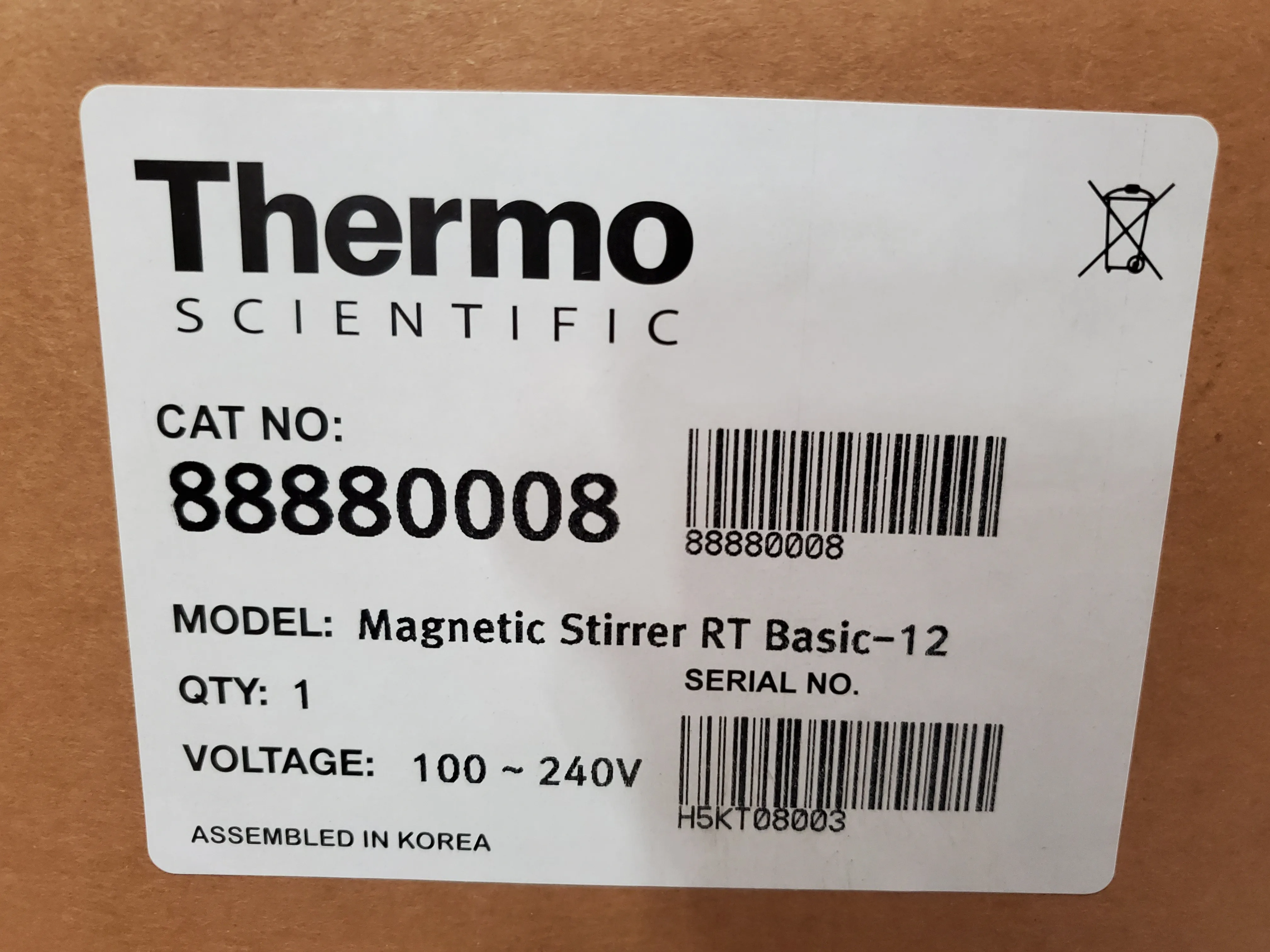 Thermo Scientific 88880008 Magnetic Stirrer RT Basic-12