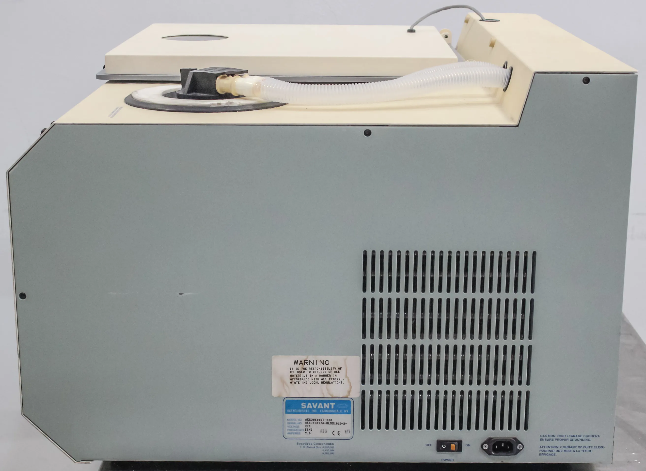 Savant AES2050DDA-220 Environmental SpeedVac with Vapornet - Used Lab Equipment