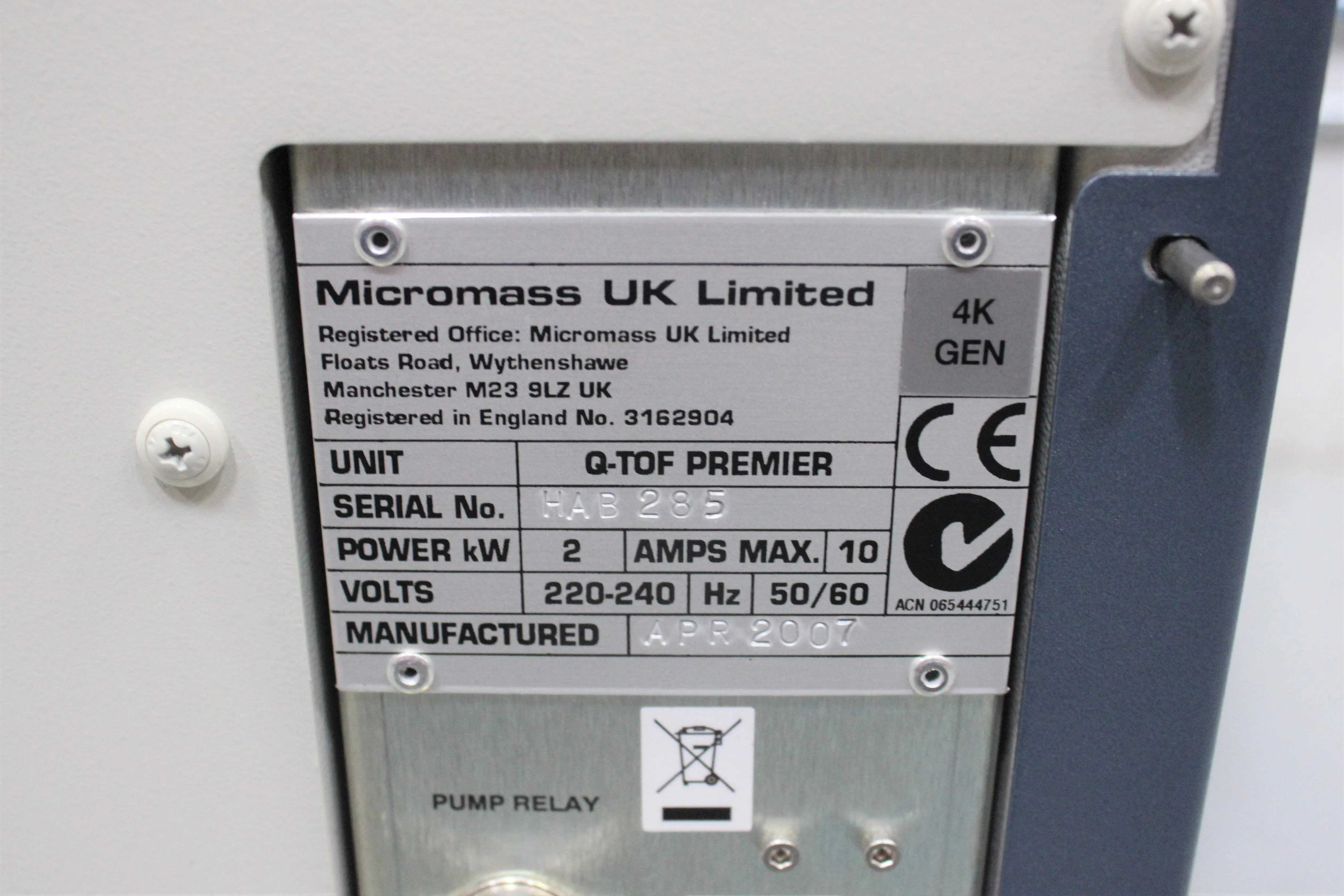 Waters / Micromass Q-TOF Premier LC / MS Mass Spectrometry System