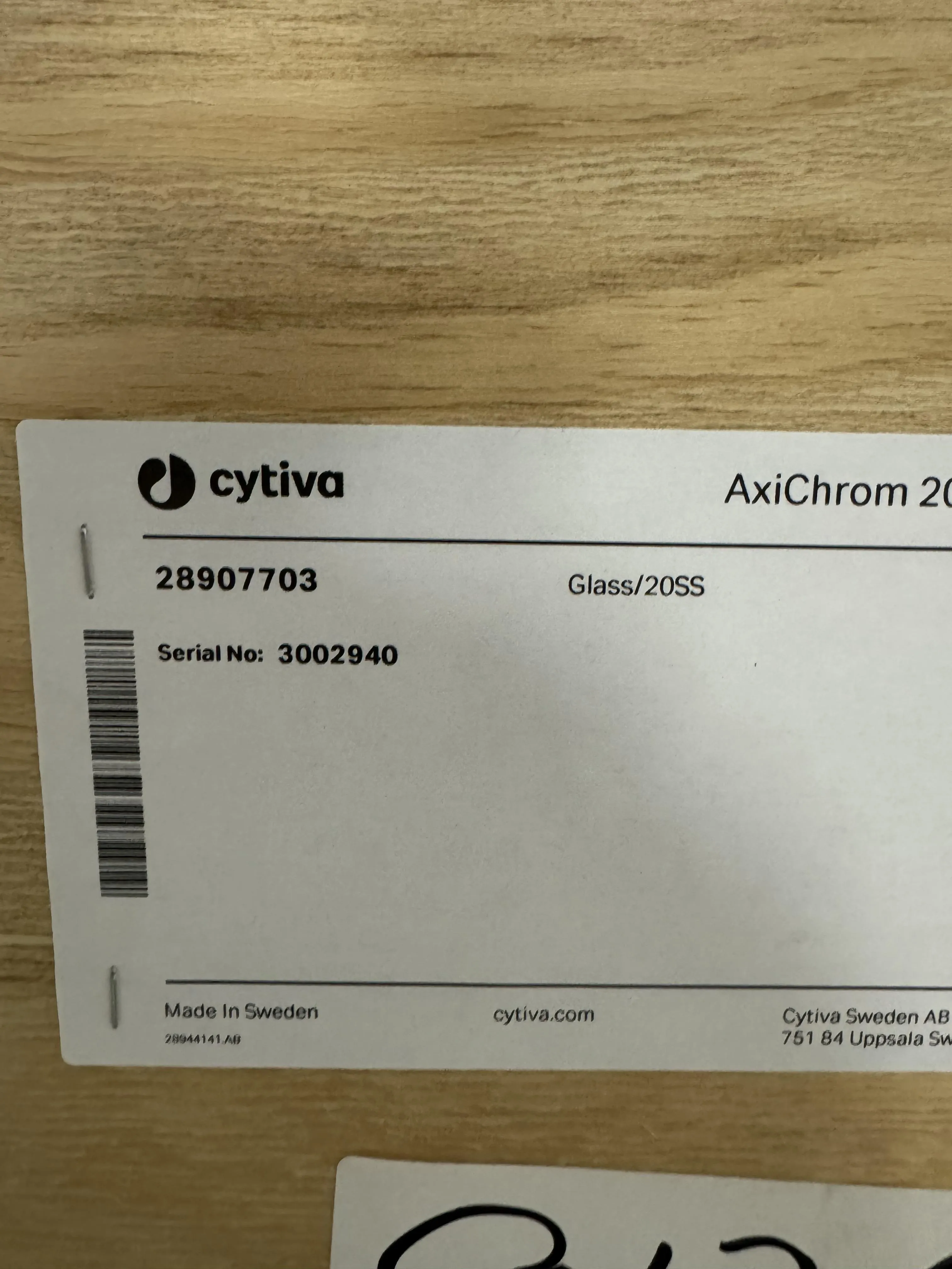 Cytiva AxiChrom 200/300 Glass 20SS Chromatography Column - AxiChrom 200/300 Automated Low-Pressure Chromatography Column